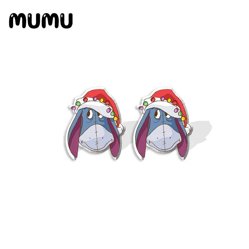 2021 Новые серьги с Микки Маусом и друзьями на заклепках Рождественские эпоксидные украшения из смолы акрила Ручная работа Подарки для поклонников.