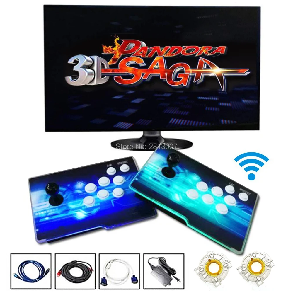 

3D аркадная консоль Pandora Saga Box, Wi-Fi, 2650 в 1, с нулевой задержкой, 4 игрока, джойстик, геймпад, USB контроллер, Ретро игровой автомат