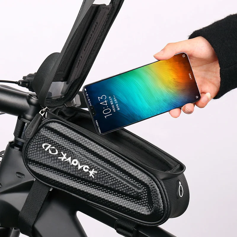 

Велосипедная сумка KAPVOE, Водонепроницаемая передняя рама для горного и шоссейного велосипеда, с сенсорным экраном, Женский чехол