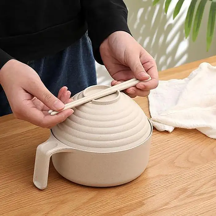 Домашняя Студенческая миска для лапши быстрого приготовления набор посуды с