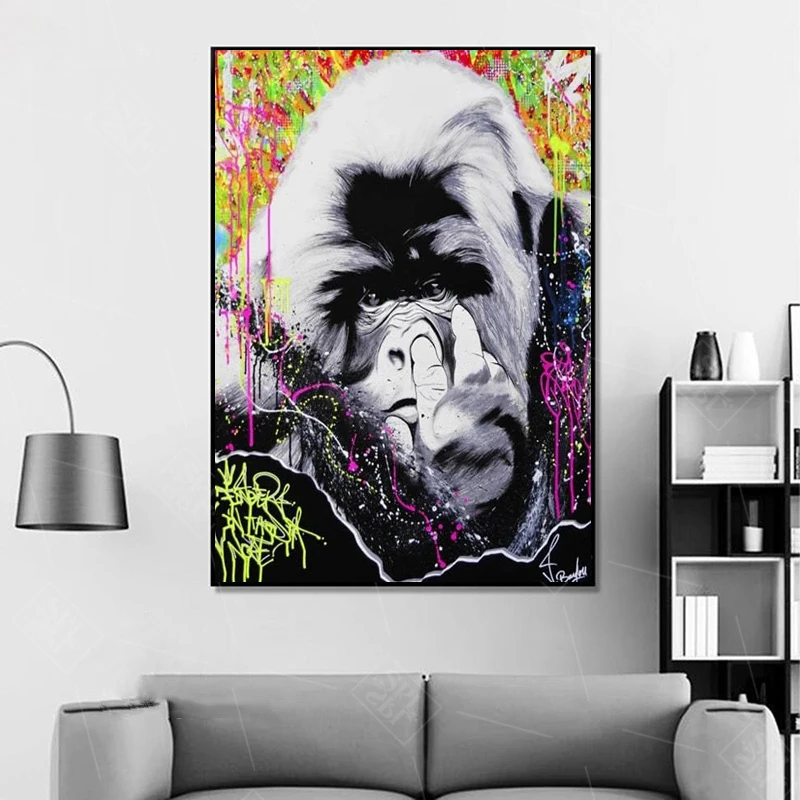 Художественная Картина на холсте с граффити постеры и принты изображением