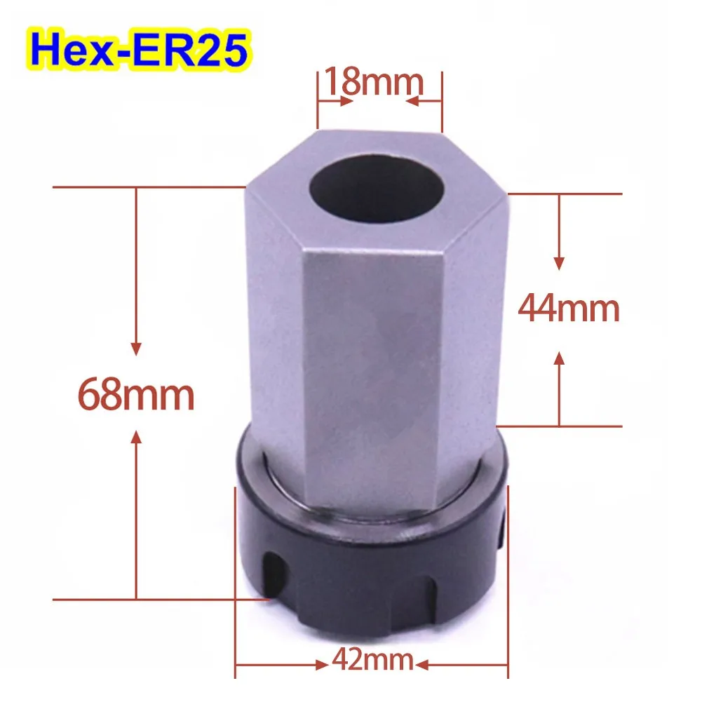 

1PCS ER32 ER25 ER40 Chuck Block Hard Steel Hex ER Spring Chuck Seat CNC Lathe Hex ER Collet Block CNC Power Tools