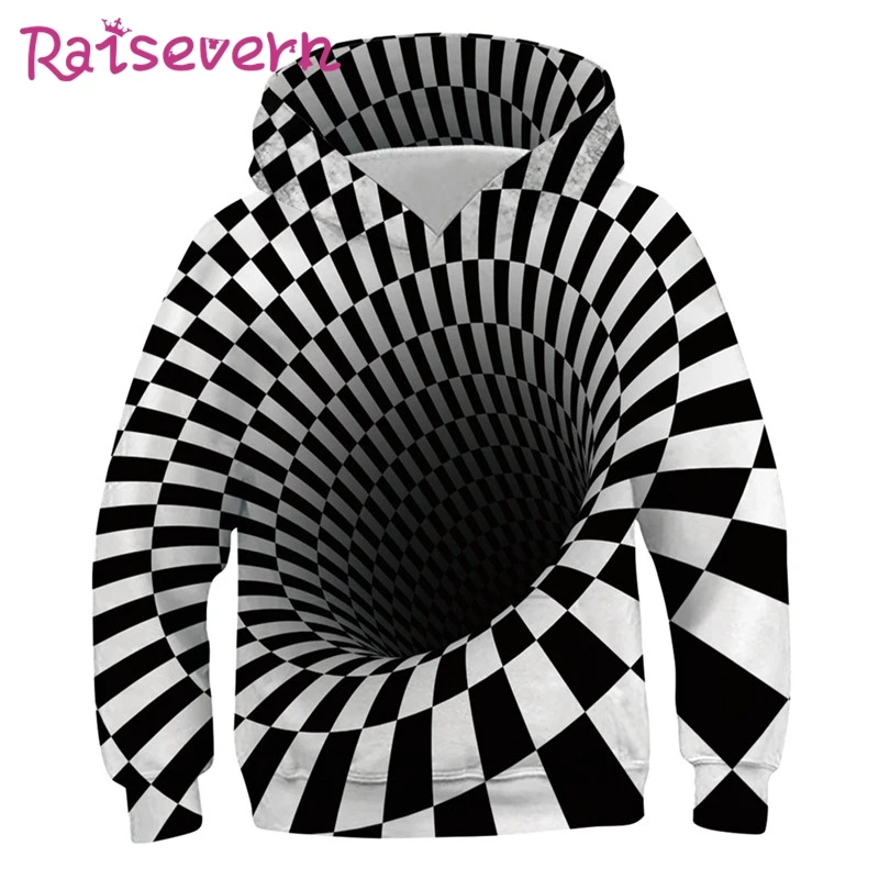 Raisvern/Детские толстовки с капюшоном 3D принтом детские забавного дизайна детская