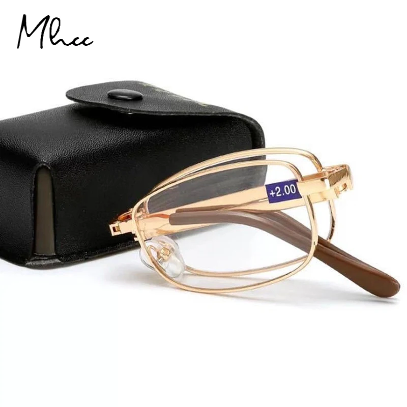 

Collapsible Reading Glasses for Men Women Collapsible Metal Lenses for Farsightedness Diopter + 1,0, 1,5, 2,0, 2,5, 3,0 3,5 4,0