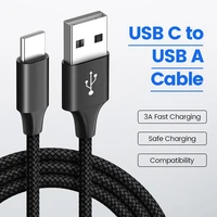 usb cable micro type c 3 0 a nylon fast charging cable for huawei xiaomi samsung oppo high speed transmission data android cord