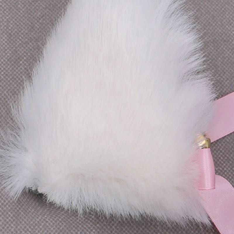 

1 Pair Japanese Lolita Anime Hair Clips Cute Furry Cat Ears Hairpin with Bowknot Bell Cosplay Costume Snap Barrette