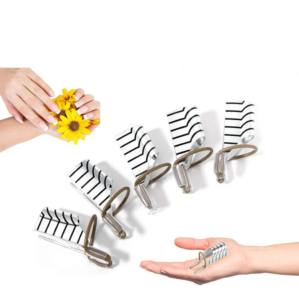 

5pcs Nail Forms Reusable Acrylic Holder Nail Art Extension Guide Tray Acrylic French Forms DIY Nail Art Form Manicure Tools