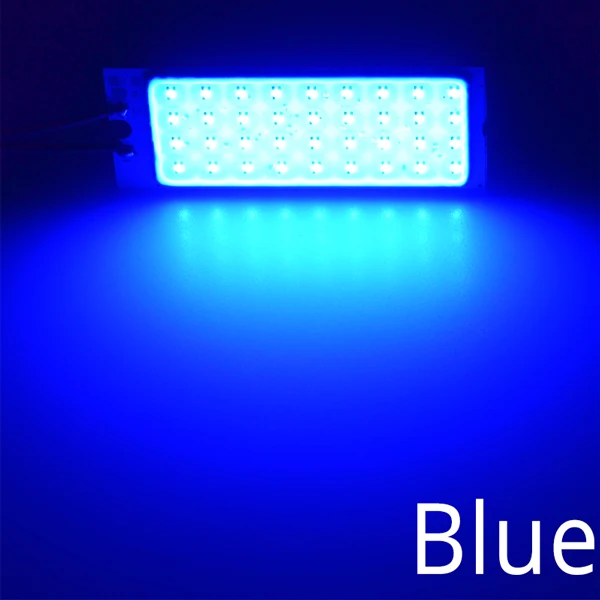 Белый красный T10 Cob 36Led Автомобильные светодиодные лампы W5w C5W C10w 194 панельные лампы для чтения Авто двери резервная лампа купольная гирлянда свет BA9S DC 12v - Испускаемый цвет: Синий