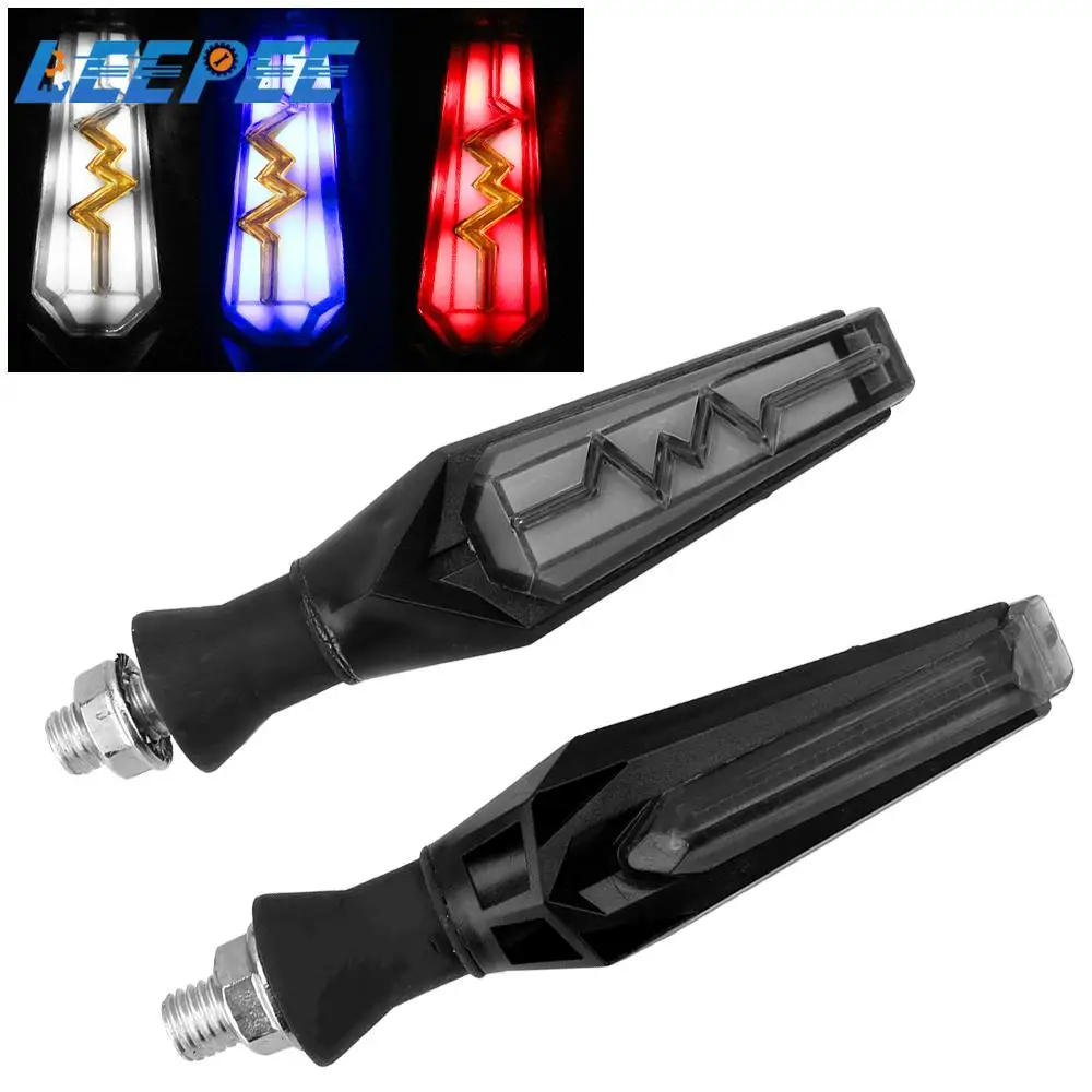 

Flowing Water Flash Blinker Light Universal Motorbike LED Indicator Lightning Motorcycle Turn Signal Light 1Pair