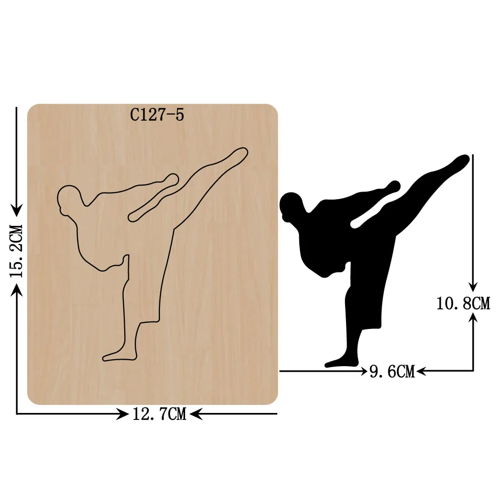 

New taekwondo Wooden die Scrapbooking C-127-5 Cutting Dies Compatible with most die cutting machines