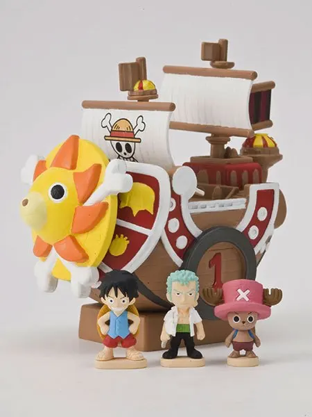 

BANDAI One Piece Action Figure Genuine Anime Ornaments Thousand Sunny Ex Cashapou Money Box Spot Rare Model Toys