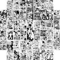 50pcs hot anime japanese manga for wall collage kit chic prints room decor for acg okaku fans wall art postcard set for bedroom