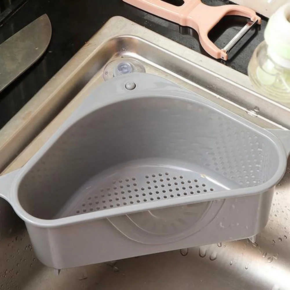 Кухонная корзина для слива раковины Tr iangle держатель на присоске угловая стойка