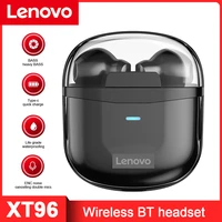 lenovo xt96 wireless earphone with mic hifi stereo sound earbuds touch control bluetooth compatible 5 1 gaming headset black