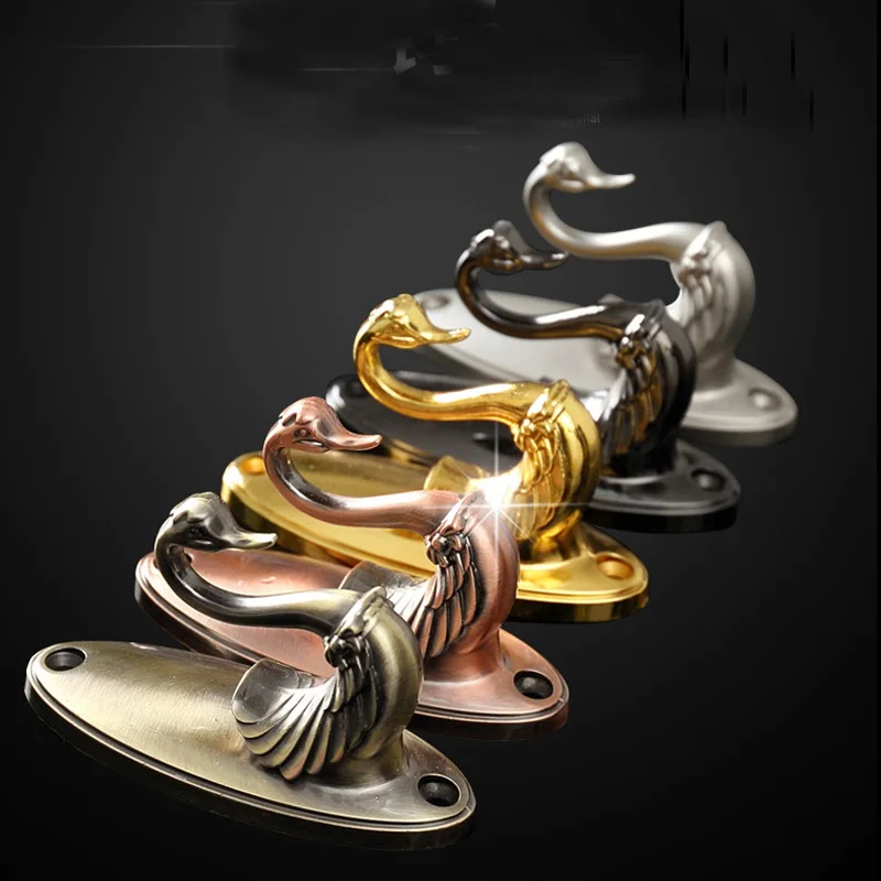 

2pcs/set Swan Curtain Tieback Hooks Tie Backs Bedroom Living Room Curtain Decoration Accessories Holdback Metal Curtain Hook