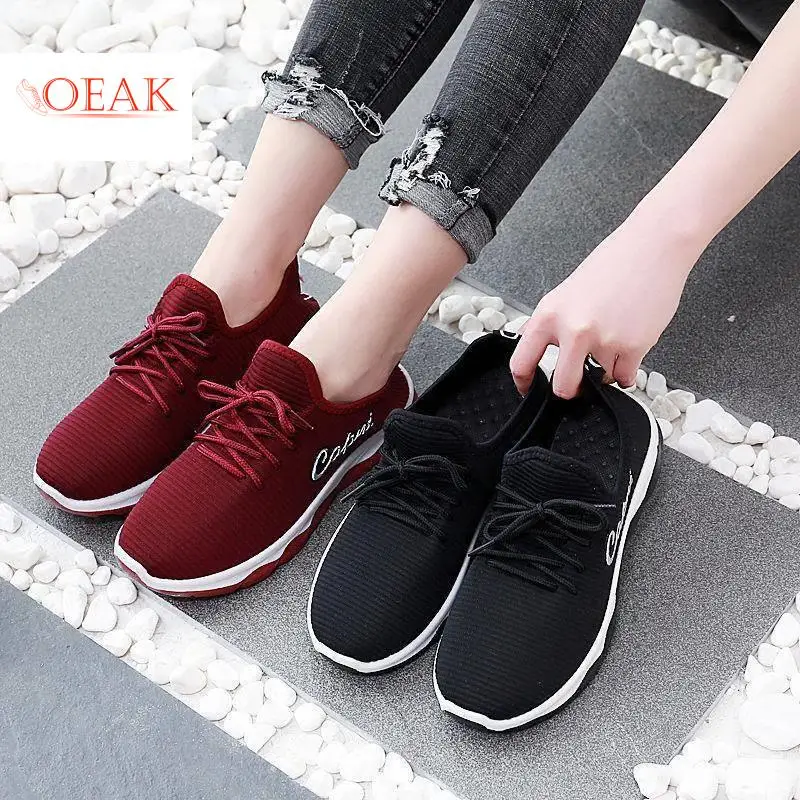 

2021 Vulcanized Shoes for Women Casual Shoes Breathable Air Mesh Walking Shoes Chunky Sneakers Non-slip Trainers Zapatos Mujer