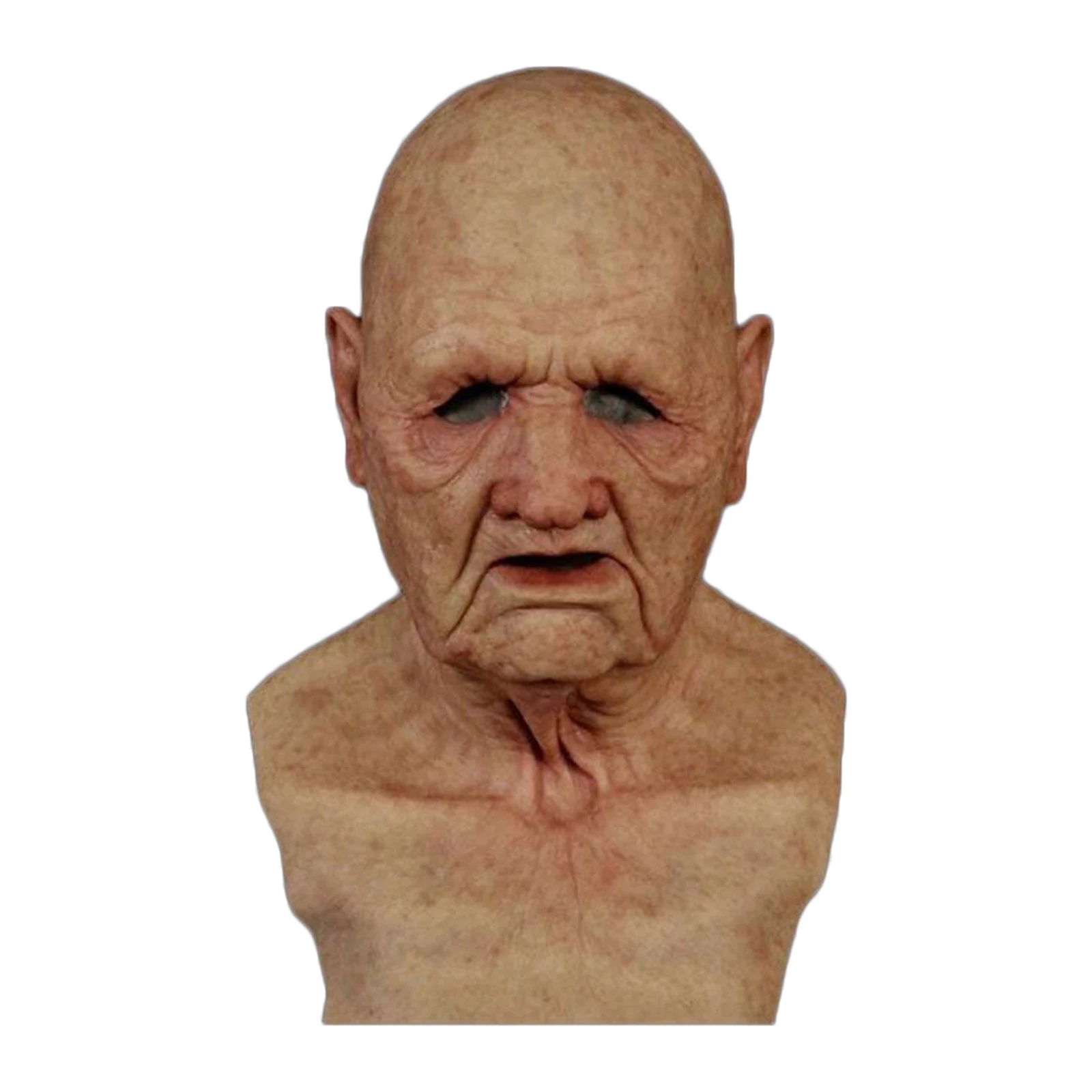 

Old Men Halloween Silicone Headgear Masquerade Party Mask Horror Fun Props For Adults Women Men K2