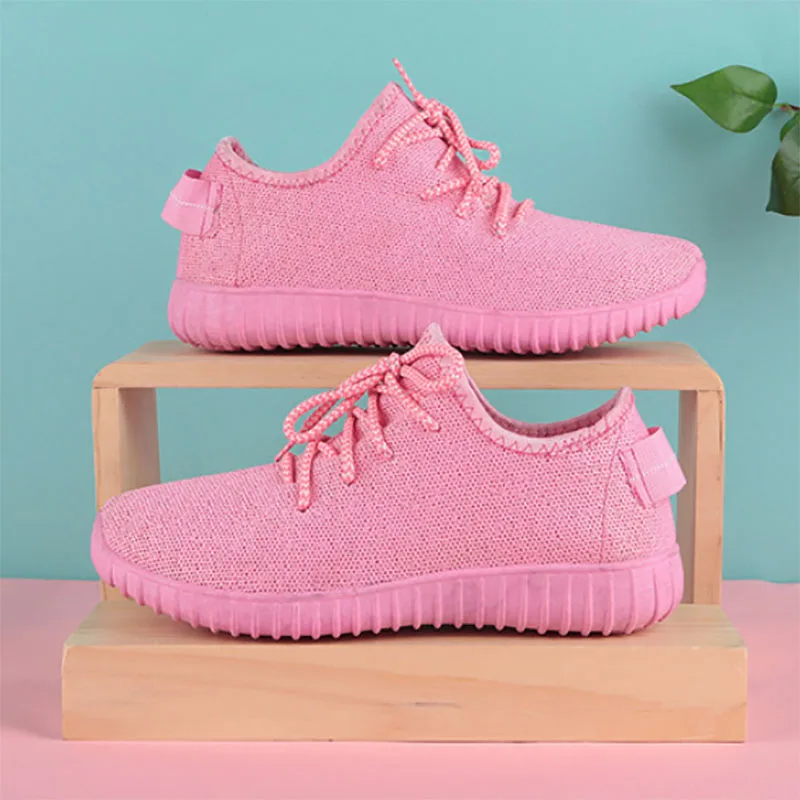 

women sports flat Casual shoes women's fashion Soft bottom vulcanize shoes ladies knitting walking Women Lightweight dawdler