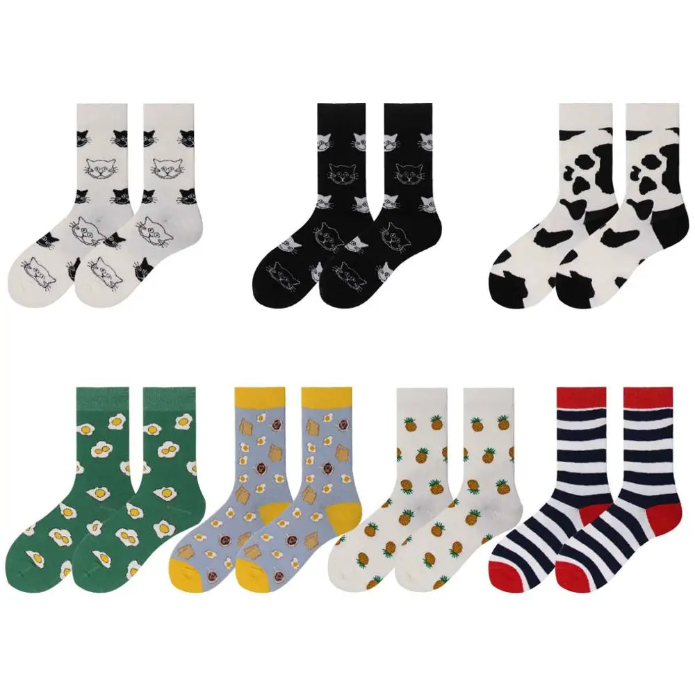 2019 Веселые хлопковые Дышащие носки для девочек средней школы повседневные новые