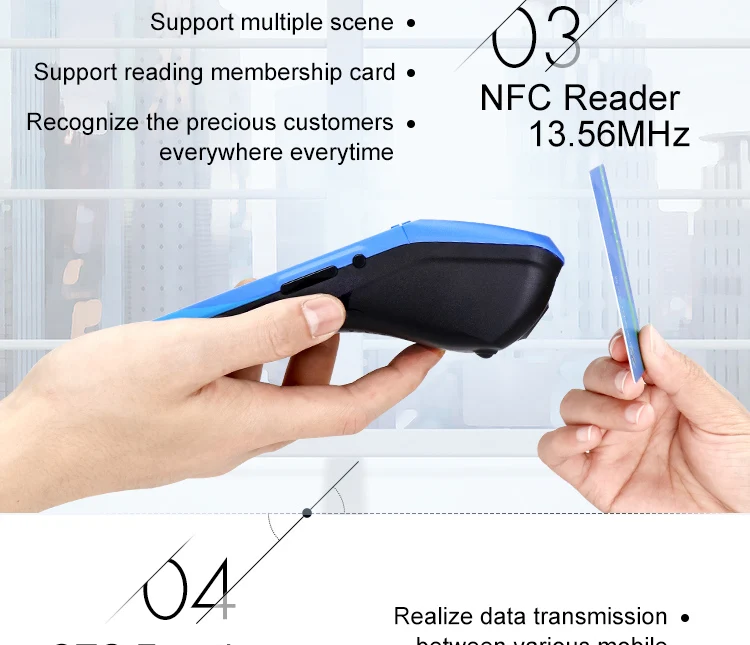 Веха POS портативный термопринтер wifi bluetooth Сенсорный экран IOS Android usb терминал GPRS 58 мм Принтер MHT-MV1s