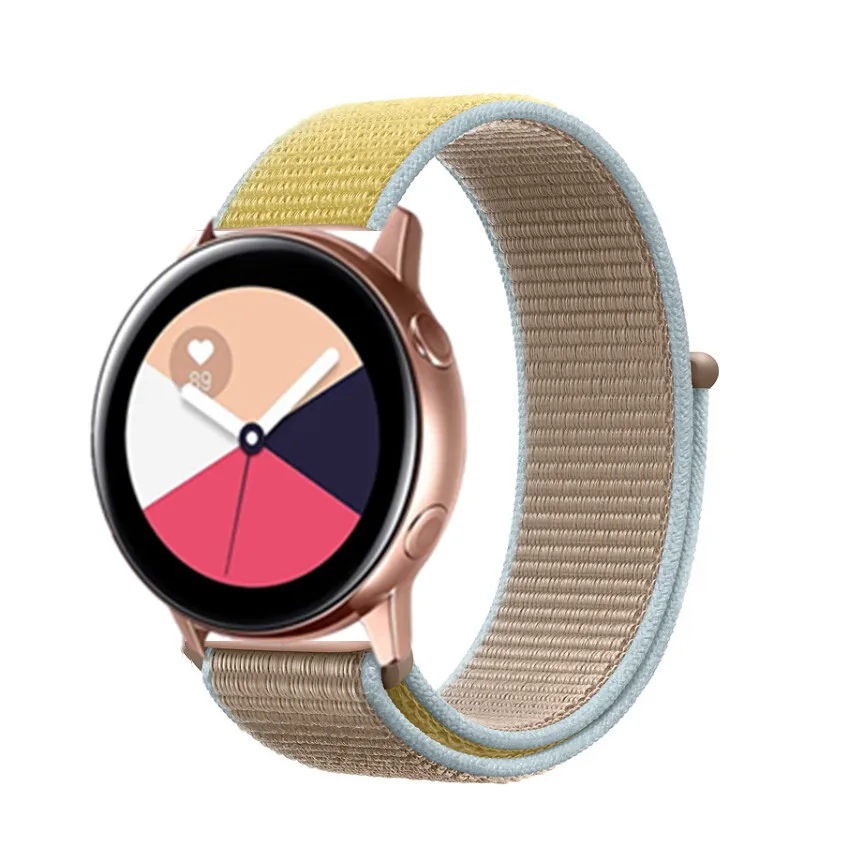 camel Переключатель, нейлоновый ремешок для наручных часов Xiaomi huami amazfit bip huawei часы GT 20/22 мм, ремешок для samsung Шестерни S3/S2 galaxy Watch active2 42 мм 46 мм - Цвет ремешка: camel