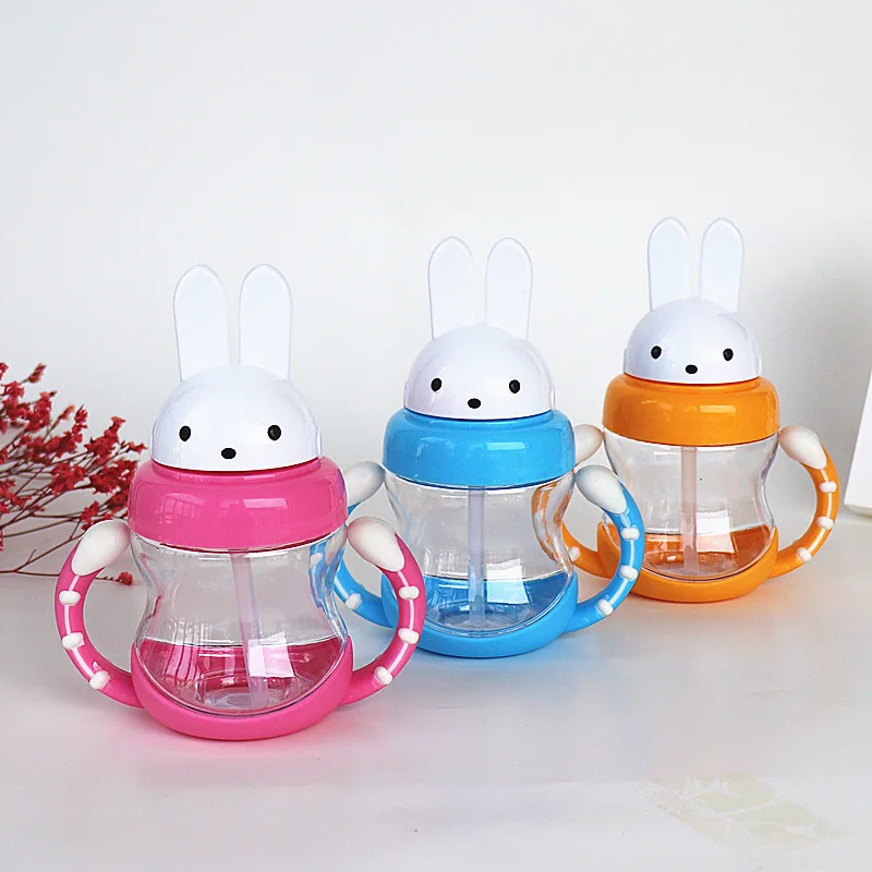 Детские для малышей соломы пластиковые бутылки воды BPA бесплатно с любимыми персонажами из мультфильмов eco