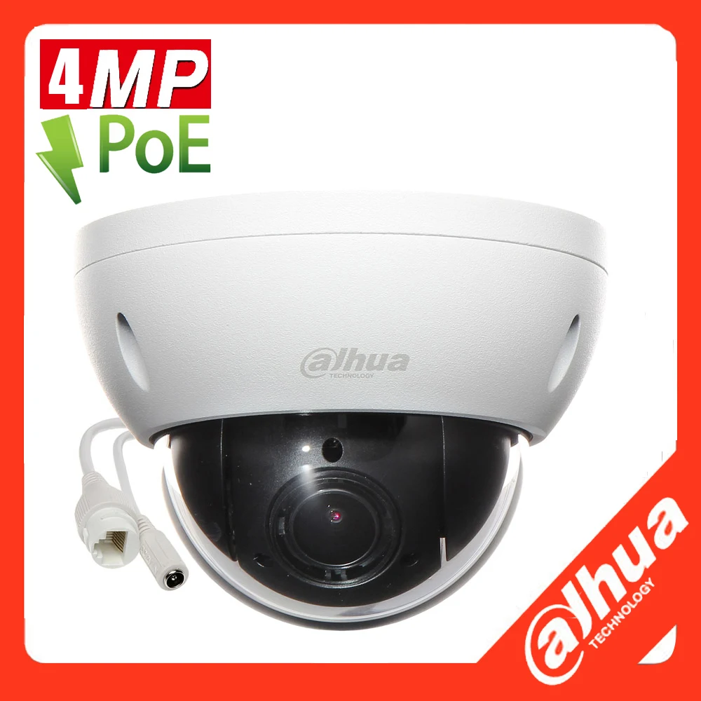 Оригинальная Телефон Dahua 4 МП POE 2 7 ~ 11 мм 4-кратный зум PTZ H.265 WDR ICR IVS распознавание
