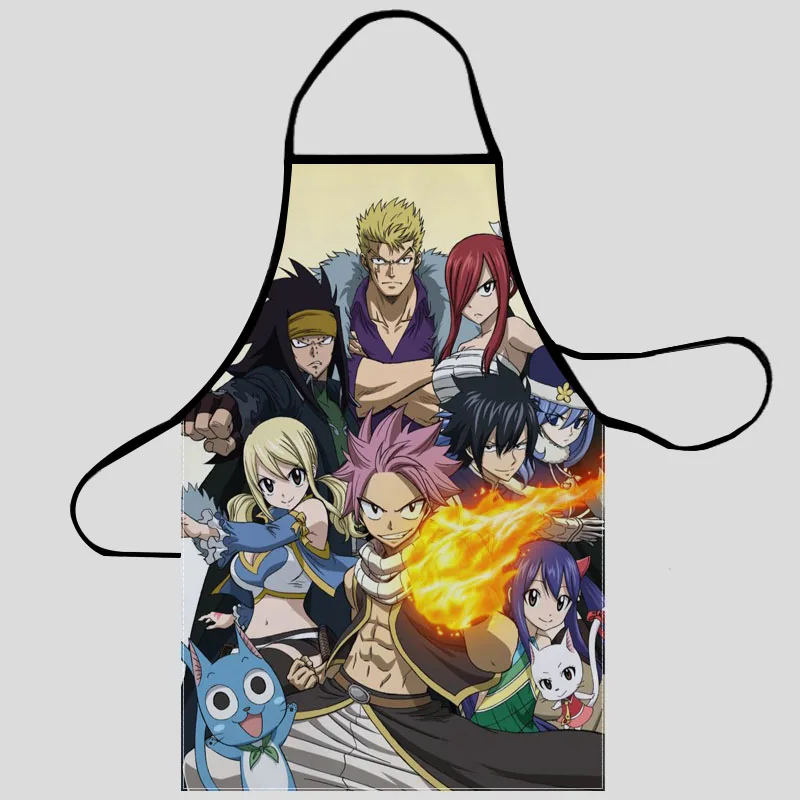 

Fairy Tail Pattern Oxford Fabric Apron For Men Women Bibs Home Cooking Baking Cleaning Aprons Kitchen Accessory