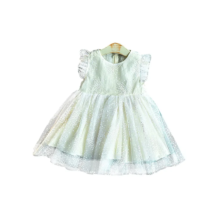 

Girls Summer Dresses Korean Style Sleeveless White Mesh Skirt Princess Little Girls Costume Summer Clothes for Kids 2 3 4 5 6