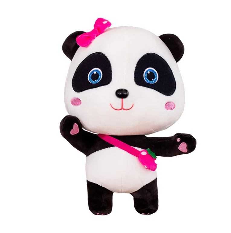 Juguete de peluche de dibujos animados para ni&ntilde;os, mu&ntilde;eco de peluche suave de 23-30cm con dise&ntilde;o de Babybus, Panda, Jojo-4