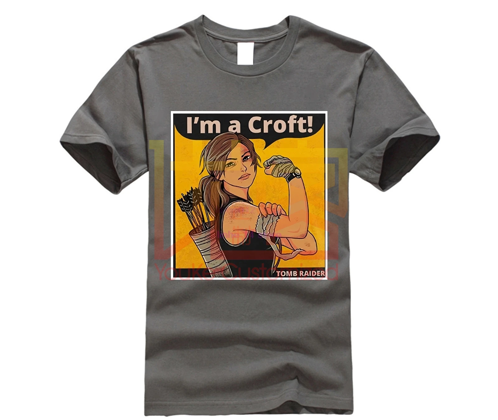 Im A Croft We Can Do It Tomb Raider Мужская футболка с коротким рукавом и принтом Повседневная