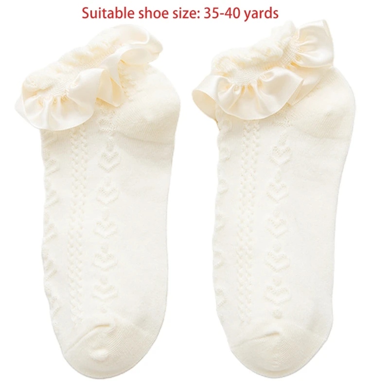 

H05C Cute Ruffle Girls Short Socks Anime Cartoon Sweet Girl Cosplay Costumes Accessories Japanese Style Women Ankle Socks Lovely