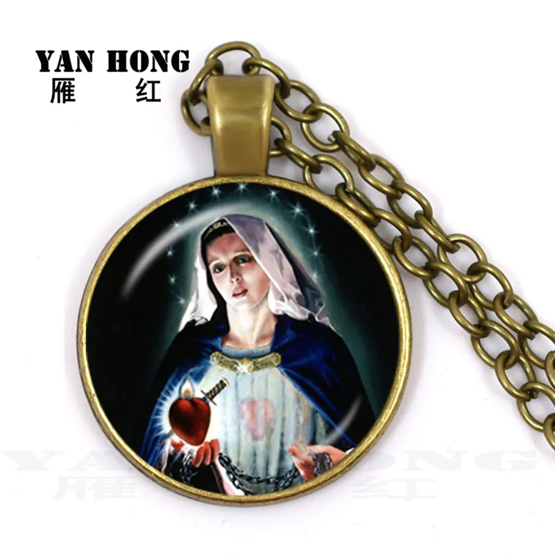 Православная Церковь часовня стеклянное ожерелье. 25 мм. Пусть Бог принесет вам