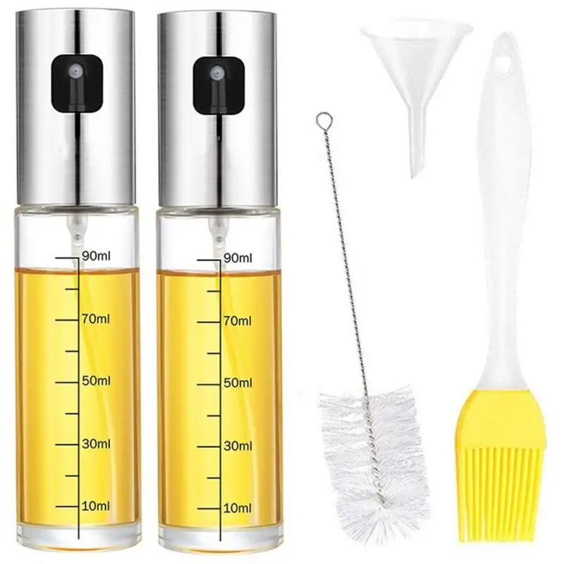 

Oil Sprayer 5pcs Kitchen Supplies Glass Oil Sprayer Bottle BBQ Cooking Seasoning Oil Pot Sprayer Sets Herb & Spice Tools