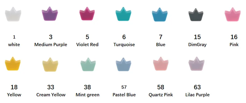 Mini corona de cuentas de silicona para mascar, sin Bpa, mordedor para beb&eacute;, perla, collar de dentici&oacute;n de grado alimenticio, pulsera, regalo para reci&eacute;n nacido, 50 Uds.-5