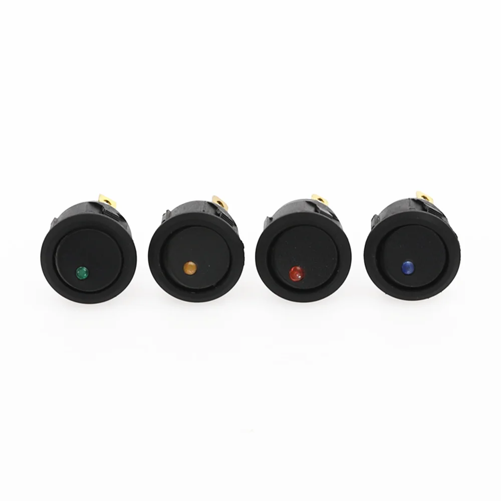 1 шт. 3 контакта со светодиодными огнями переключатель 12V 16A DC 23*23*25 мм