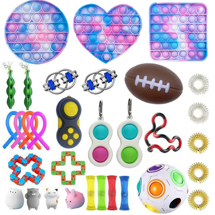 

Hot Push Bubble Fidget Toys Adult Stress Relief Toy Antistress Soft Squishy Anti-Stress Gift Anti Stress Box Fidget Toy