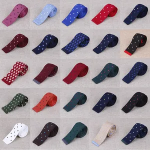 Высококачественный мужской галстук вязаные вышитые Галстуки плоский узкий выпуск галстук аксессуары подарок отцу тонкий галстук 5 см
