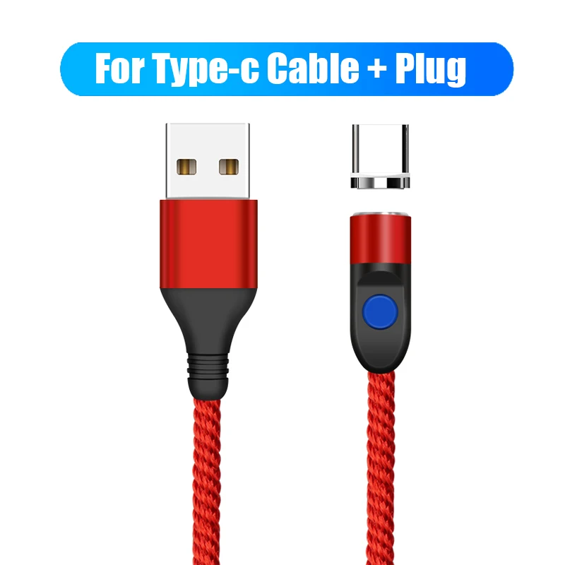 Магнитный кабель Micro usb type C для освещения 3,0 провод для быстрого заряда type-C Магнитный кабель для зарядки телефона USB шнур для huawei P30 Xiaomi - Цвет: red for type c