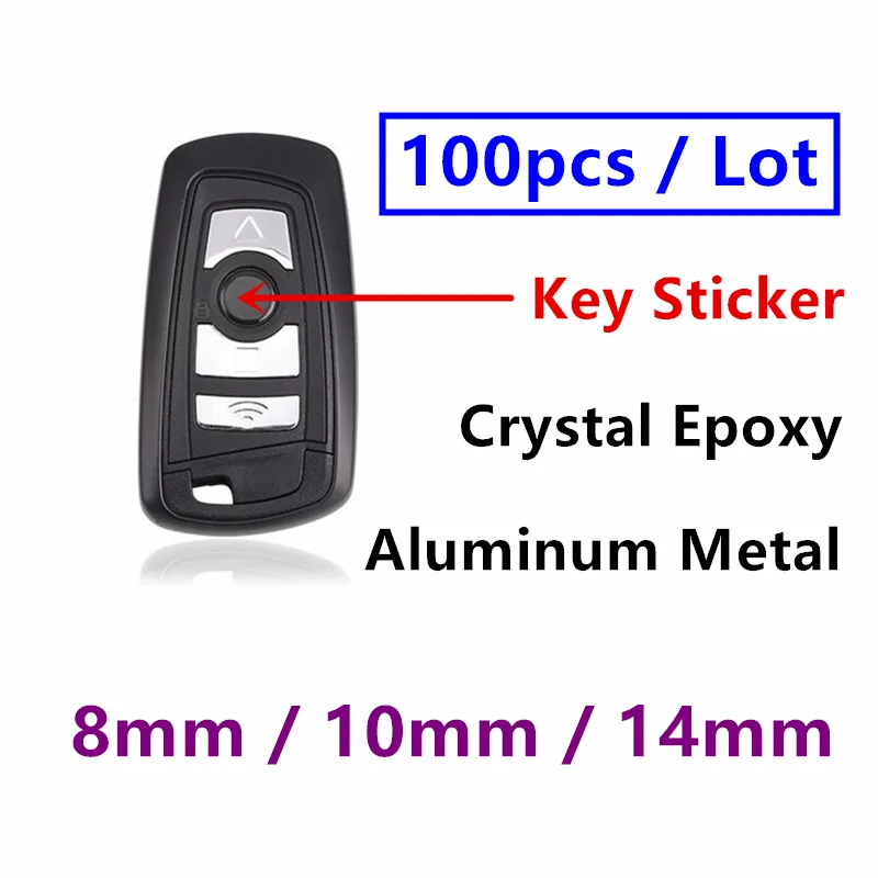 100pcs 14mm 10mm 8mm Car Key Shell Remote Fob Button Sticker Logo Badge Emblem Decal For Opel Infiniti Chevrolet Hyundai | Автомобили и