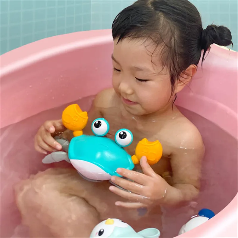 Большой краб Детские Игрушки для ванны заводные водные игрушки Классическая игра летние уличные пляжные
