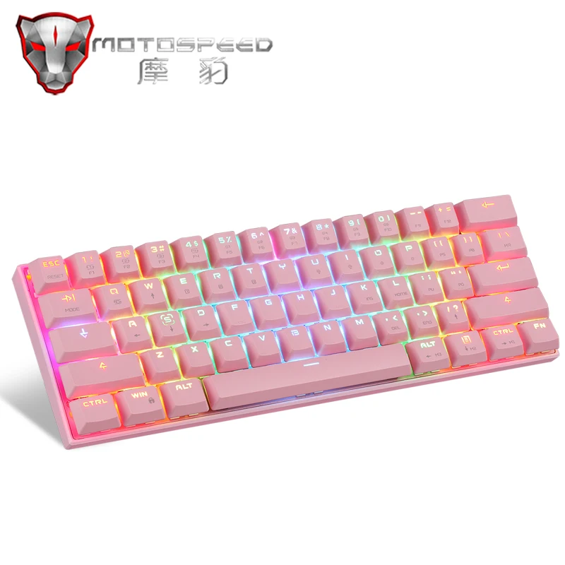 Мини Новый Motospeed CK62 игровая механическая клавиатура USB проводной/Bluetooth двойной