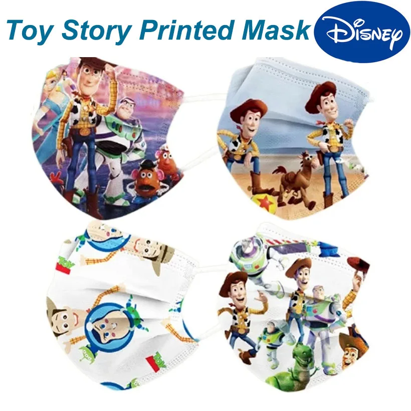 

50 Pcs Disney Toy Story Cartoon Mask Disposable 3-Layer Buzz Lightyear Children's Mask Washable and Breathable Ladies Mascara