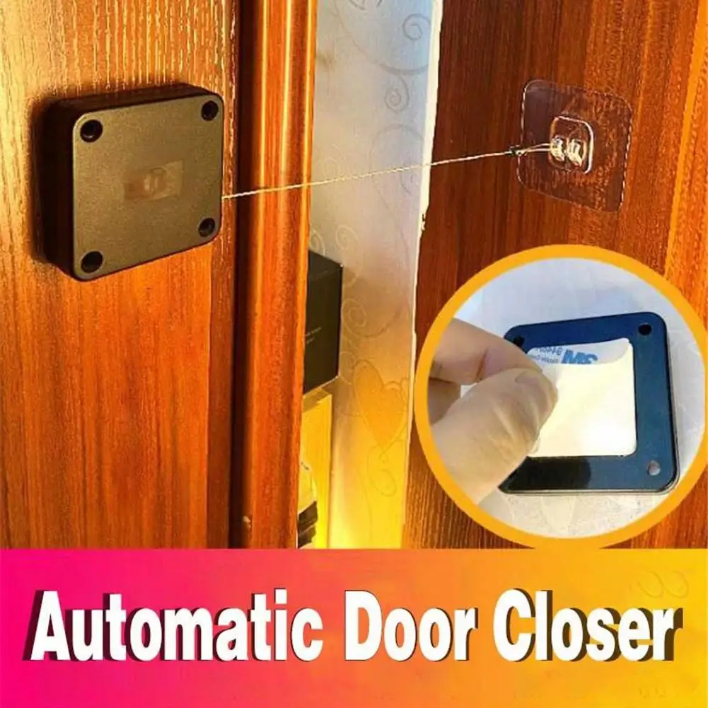 

PW TOOLS Punch-free Automatic Sensor Door Closer Suitable For All Doors Mini Door Closer Home Bedroom Office Accessories
