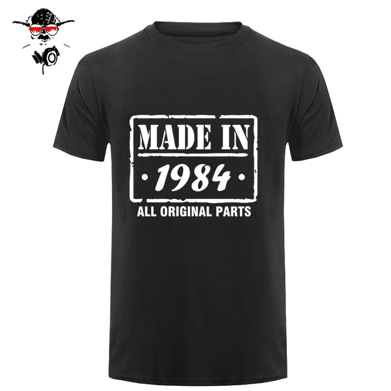 Сделано в 1984 году Мужская забавная футболка 34rd на день рождения мужская