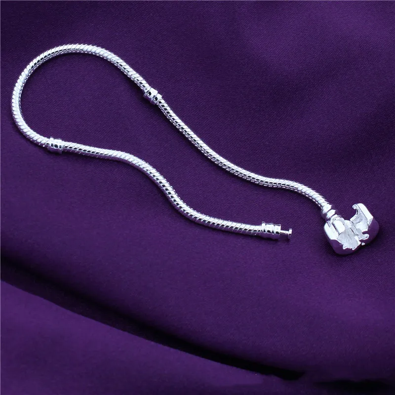 

925 Sterling Silver Jewelry Fashion DIY Chain 16-23cm Bracelet Woman's Classic Clothes With Gifts SL516