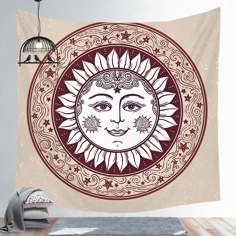 tapestry 24 Солнечный колдовство гобелен настенный ткань настенное одеяло фермерский дом домашний декор богемное украшение гардины для окон - Цвет: tapestry 24