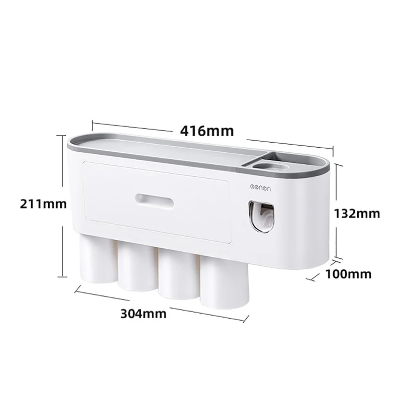 

Automatic Toothpaste Dispenser Squeezer for Bathroom Magnetic Toothbrush Holder for Home WC Toilet Bathroom Accessories