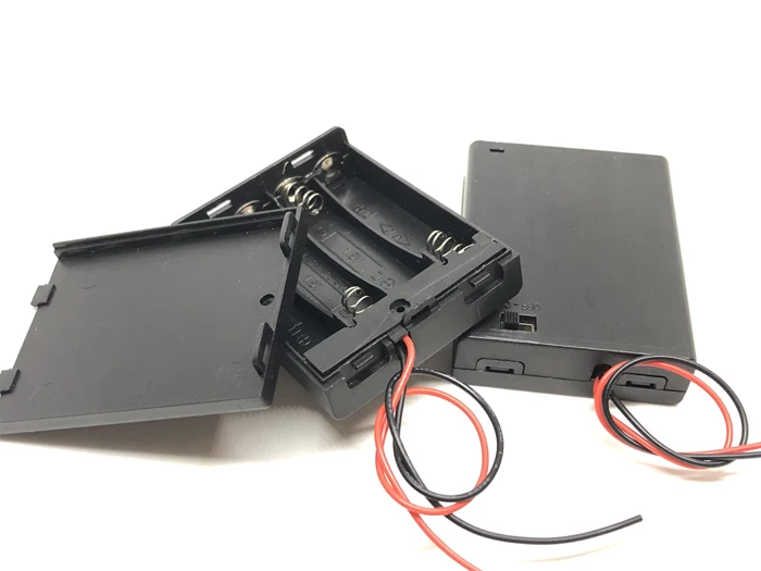 Пластиковый держатель для хранения батарей AAA 4 слота