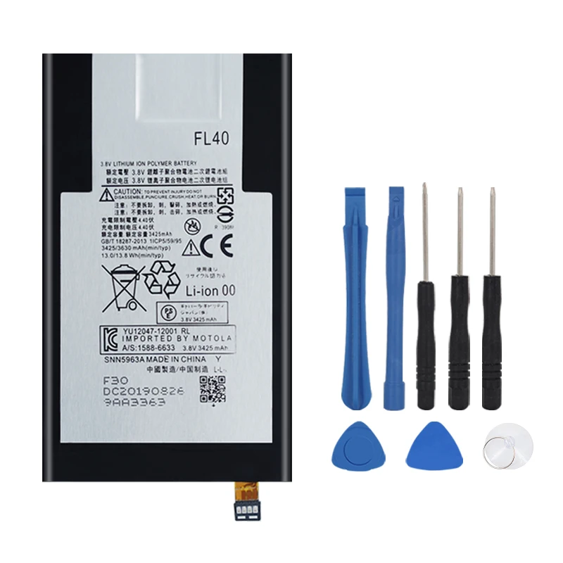 

Сменный аккумулятор FL40 для Motorola Moto X 3A Moto X Play Dual XT1543 XT1544 XT1560 XT1561 XT1562 XT1563 XT1565 3630 мАч, 5 шт.